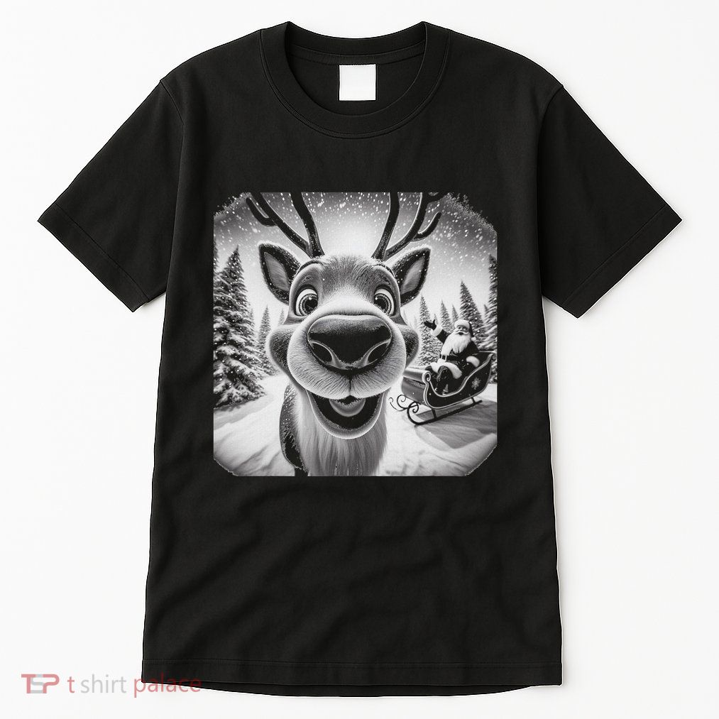 Funny Reindeer Selfie Christmas Tall T-Shirt