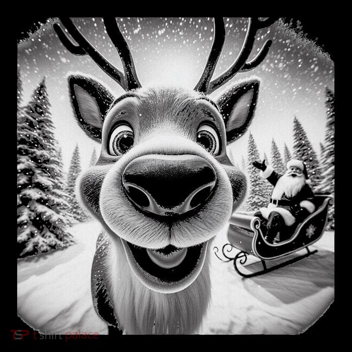 Funny Reindeer Selfie Christmas Wool Snapback Cap