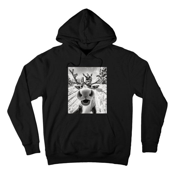 Funny Reindeer Selfie Christmas Hoodie