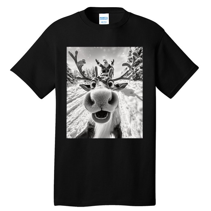 Funny Reindeer Selfie Christmas Tall T-Shirt