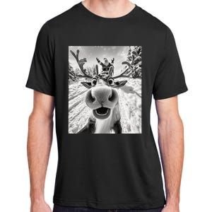 Funny Reindeer Selfie Christmas Adult ChromaSoft Performance T-Shirt