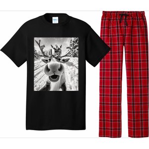 Funny Reindeer Selfie Christmas Pajama Set