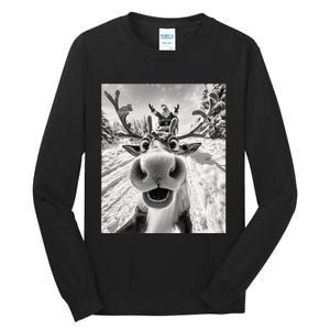 Funny Reindeer Selfie Christmas Tall Long Sleeve T-Shirt