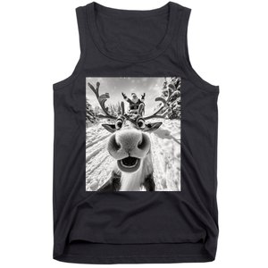 Funny Reindeer Selfie Christmas Tank Top