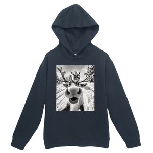 Funny Reindeer Selfie Christmas Urban Pullover Hoodie