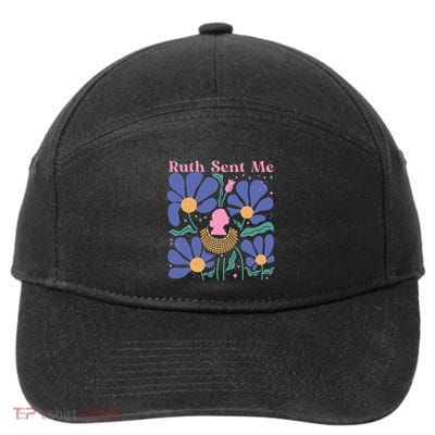 Floral Ruth Sent Me Feminist Gifts Women I Dissent 7-Panel Snapback Hat