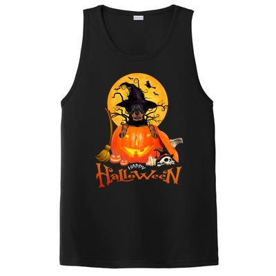 Funny Rottweiler Spooky Halloween PosiCharge Competitor Tank