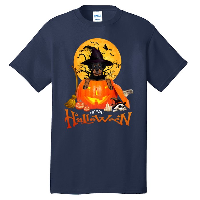 Funny Rottweiler Spooky Halloween Tall T-Shirt