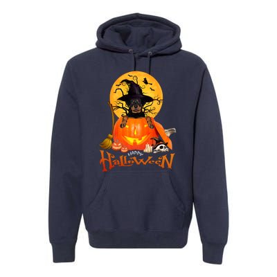 Funny Rottweiler Spooky Halloween Premium Hoodie