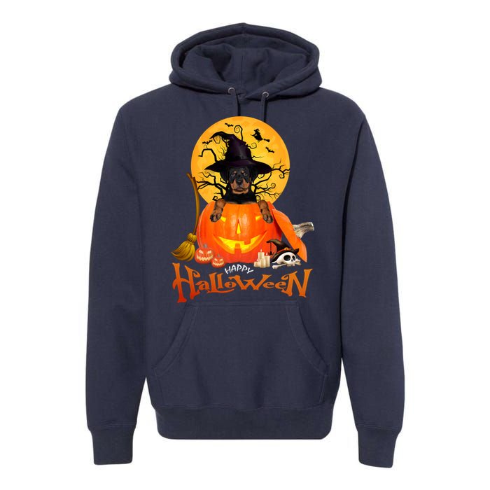 Funny Rottweiler Spooky Halloween Premium Hoodie