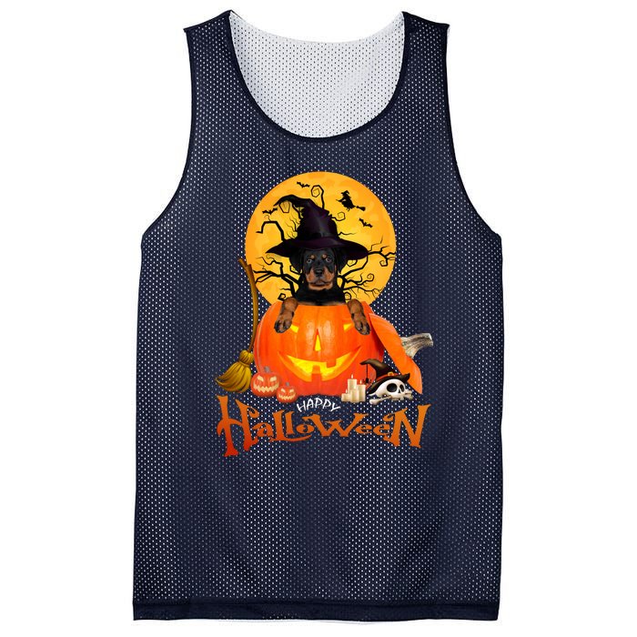 Funny Rottweiler Spooky Halloween Mesh Reversible Basketball Jersey Tank