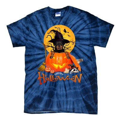 Funny Rottweiler Spooky Halloween Tie-Dye T-Shirt