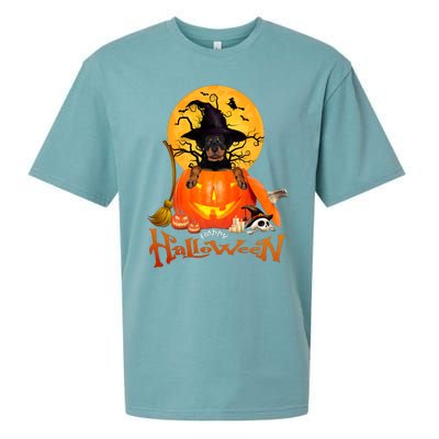 Funny Rottweiler Spooky Halloween Sueded Cloud Jersey T-Shirt