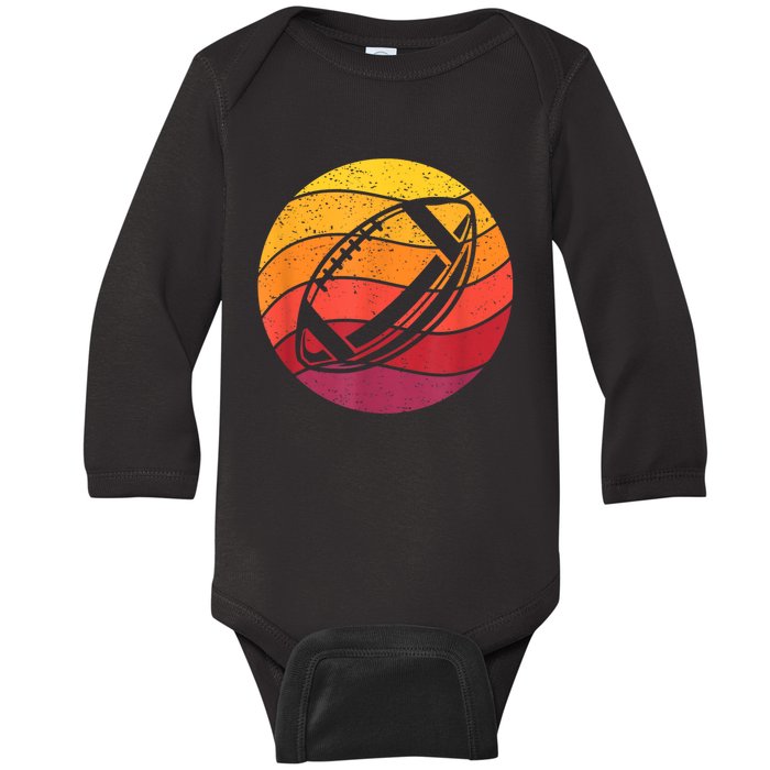 Football Retro Style Vintage Baby Long Sleeve Bodysuit