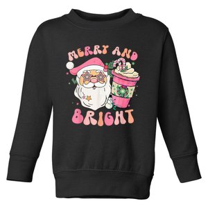 Festive Retro Santa Claus Holiday Decoration Toddler Sweatshirt