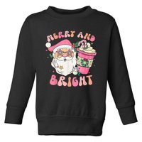 Festive Retro Santa Claus Holiday Decoration Toddler Sweatshirt