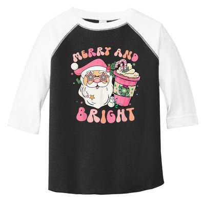 Festive Retro Santa Claus Holiday Decoration Toddler Fine Jersey T-Shirt