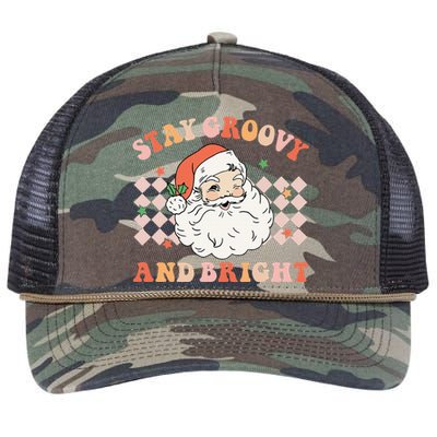 Festive Retro Santa Christmas Holiday Sweater Retro Rope Trucker Hat Cap