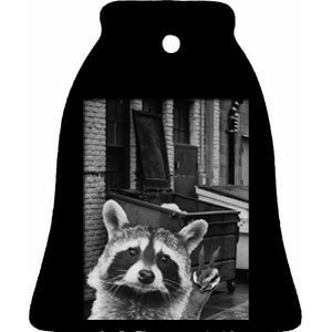 Funny Raccoon Selfie Raccoon Funny Raccoon Ceramic Bell Ornament