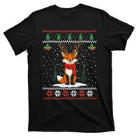 Fox Reindeer Santa Ugly Christmas Sweater Xmas Gift T-Shirt