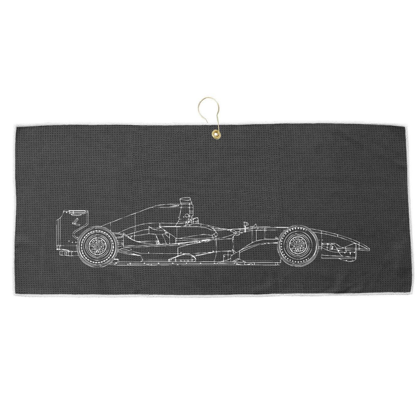 Formula Racecar Schematic Race Car Driver Formula Racing Large Microfiber Waffle Golf Towel