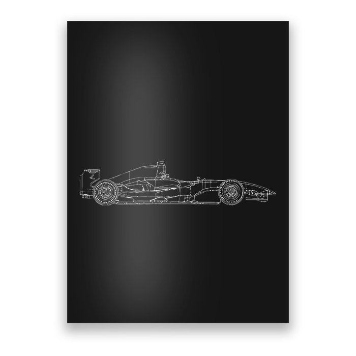 Formula Racecar Schematic Race Car Driver Formula Racing Poster
