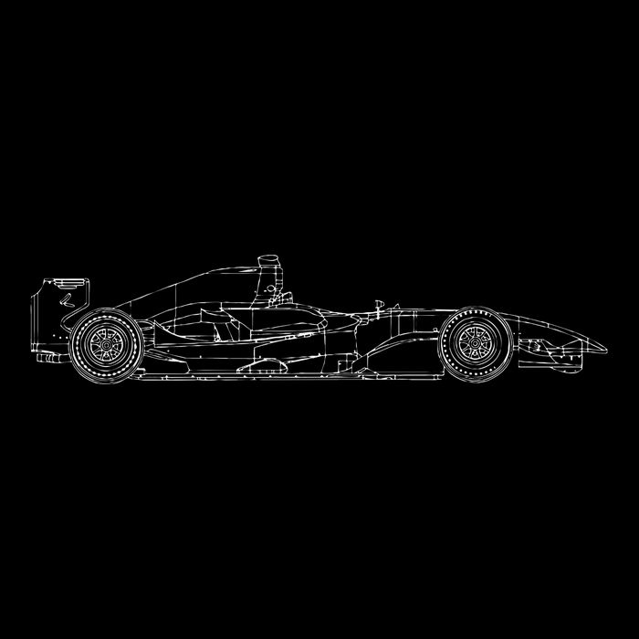 Formula Racecar Schematic Race Car Driver Formula Racing Zip Tote Bag