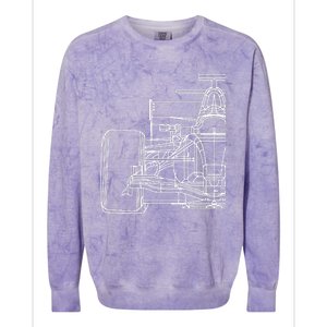 Formula Racecar Schematic Race Car Driver Formula Racing Colorblast Crewneck Sweatshirt