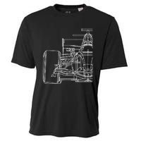 Formula Racecar Schematic Race Car Driver Formula Racing Cooling Performance Crew T-Shirt