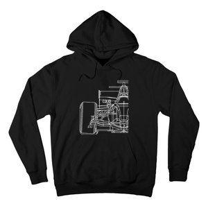 Formula Racecar Schematic Race Car Driver Formula Racing Hoodie