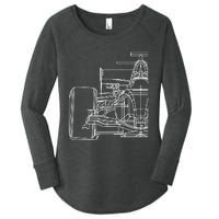 Formula Racecar Schematic Race Car Driver Formula Racing Women's Perfect Tri Tunic Long Sleeve Shirt