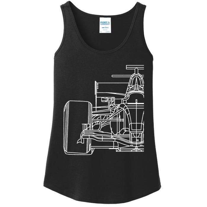 Formula Racecar Schematic Race Car Driver Formula Racing Ladies Essential Tank