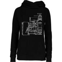 Formula Racecar Schematic Race Car Driver Formula Racing Womens Funnel Neck Pullover Hood