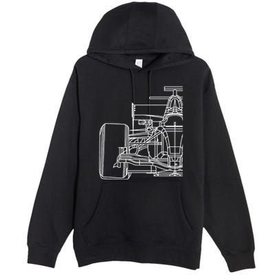 Formula Racecar Schematic Race Car Driver Formula Racing Premium Pullover Hoodie