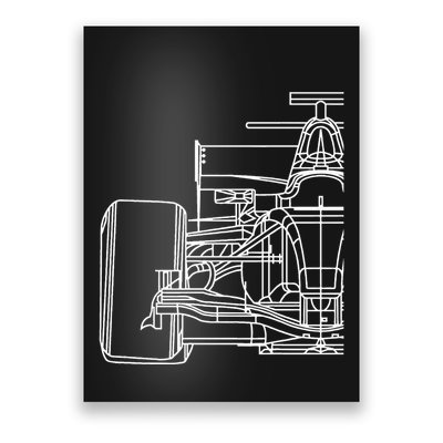Formula Racecar Schematic Race Car Driver Formula Racing Poster