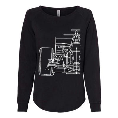 Formula Racecar Schematic Race Car Driver Formula Racing Womens California Wash Sweatshirt