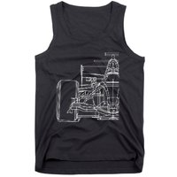 Formula Racecar Schematic Race Car Driver Formula Racing Tank Top