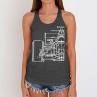 Formula Racecar Schematic Race Car Driver Formula Racing Women's Knotted Racerback Tank