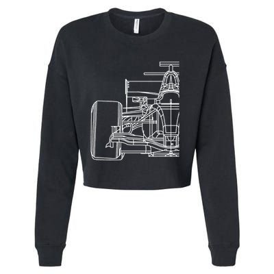 Formula Racecar Schematic Race Car Driver Formula Racing Cropped Pullover Crew