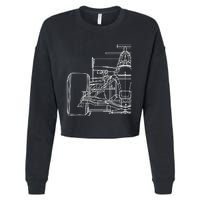 Formula Racecar Schematic Race Car Driver Formula Racing Cropped Pullover Crew