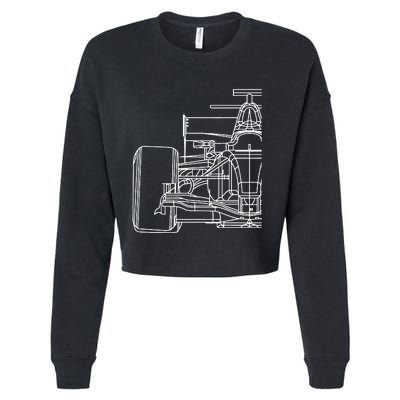 Formula Racecar Schematic Race Car Driver Formula Racing Cropped Pullover Crew