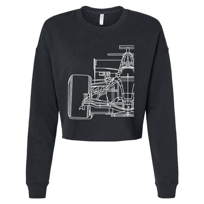 Formula Racecar Schematic Race Car Driver Formula Racing Cropped Pullover Crew