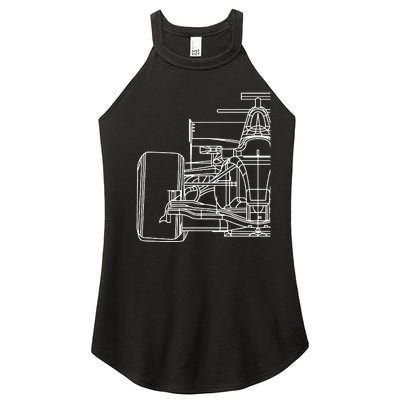 Formula Racecar Schematic Race Car Driver Formula Racing Women's Perfect Tri Rocker Tank