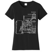 Formula Racecar Schematic Race Car Driver Formula Racing Women's T-Shirt