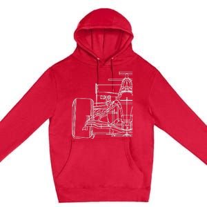 Formula Racecar Schematic Race Car Driver Formula Racing Premium Pullover Hoodie