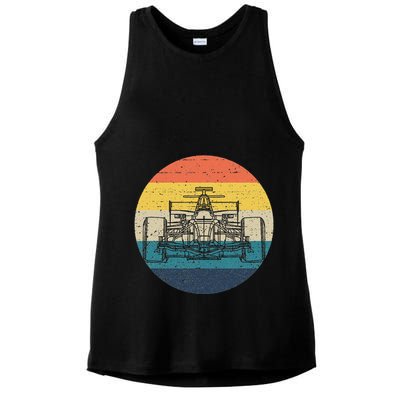 Formula Racecar Schematic Retro Formula Racecar Driver Ladies PosiCharge Tri-Blend Wicking Tank