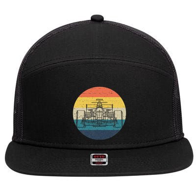 Formula Racecar Schematic Retro Formula Racecar Driver 7 Panel Mesh Trucker Snapback Hat