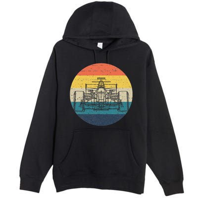 Formula Racecar Schematic Retro Formula Racecar Driver Premium Pullover Hoodie