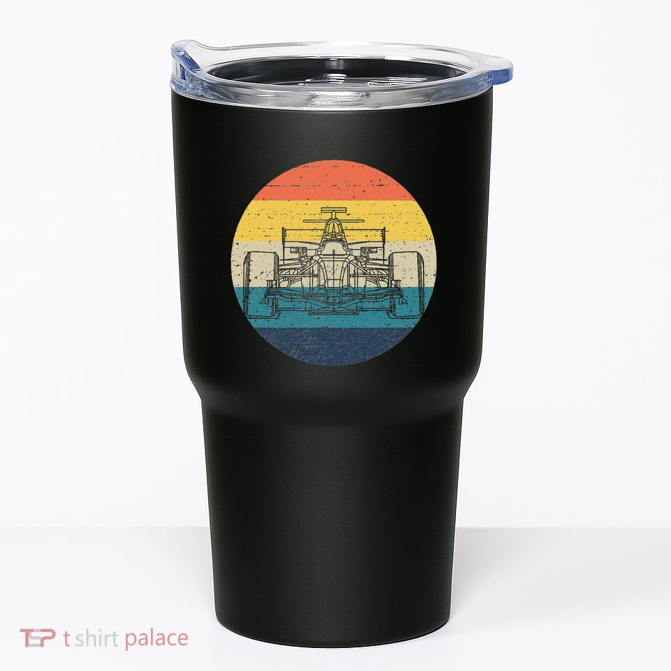 Formula Racecar Schematic Retro Formula Racecar Driver Tumbler