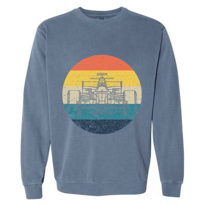 Formula Racecar Schematic Retro Formula Racecar Driver Garment-Dyed Sweatshirt